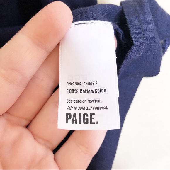 Paige | Dark Blue Cutout Cotton Tank Size Large - Picture 5 of 7